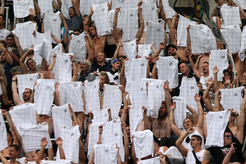 Rapid Wien - Sturm Graz
Oesterreichische Fussball Bundesliga, 5. Runde, SK Rapid Wien - SK Sturm Graz, Weststadion Wien, 19.08.2017. 

Foto zeigt Fans von Sturm
