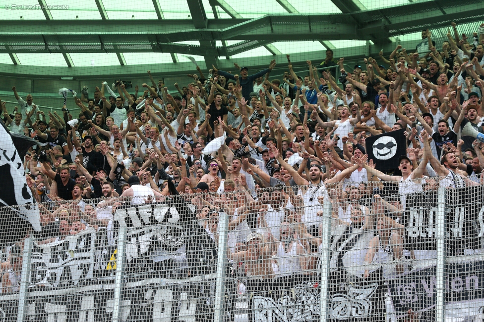 Rapid Wien - Sturm Graz
Oesterreichische Fussball Bundesliga, 5. Runde, SK Rapid Wien - SK Sturm Graz, Weststadion Wien, 19.08.2017. 

Foto zeigt Fans von Sturm
