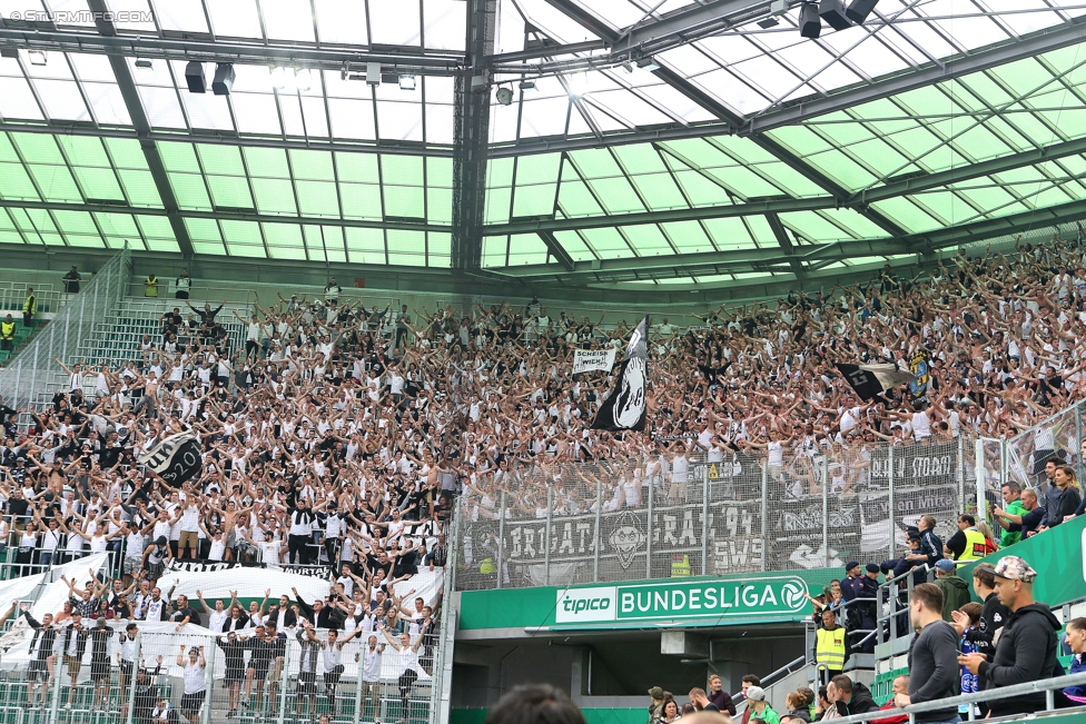 Rapid Wien - Sturm Graz
Oesterreichische Fussball Bundesliga, 5. Runde, SK Rapid Wien - SK Sturm Graz, Weststadion Wien, 19.08.2017. 

Foto zeigt Fans von Sturm
