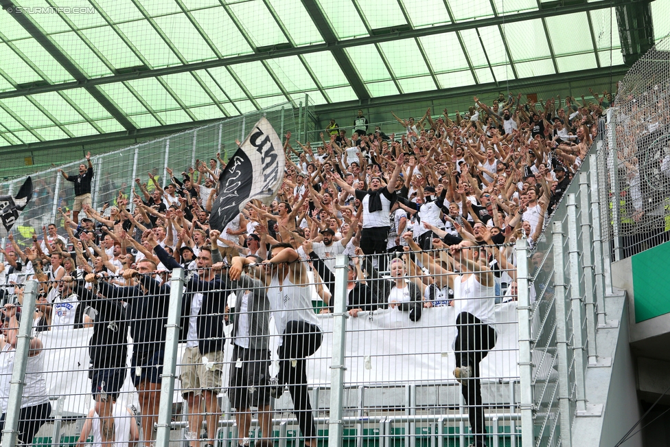 Rapid Wien - Sturm Graz
Oesterreichische Fussball Bundesliga, 5. Runde, SK Rapid Wien - SK Sturm Graz, Weststadion Wien, 19.08.2017. 

Foto zeigt Fans von Sturm
