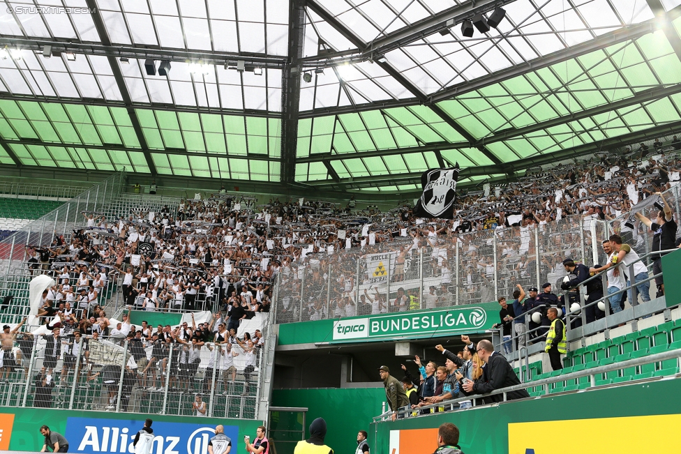 Rapid Wien - Sturm Graz
Oesterreichische Fussball Bundesliga, 5. Runde, SK Rapid Wien - SK Sturm Graz, Weststadion Wien, 19.08.2017. 

Foto zeigt Fans von Sturm
