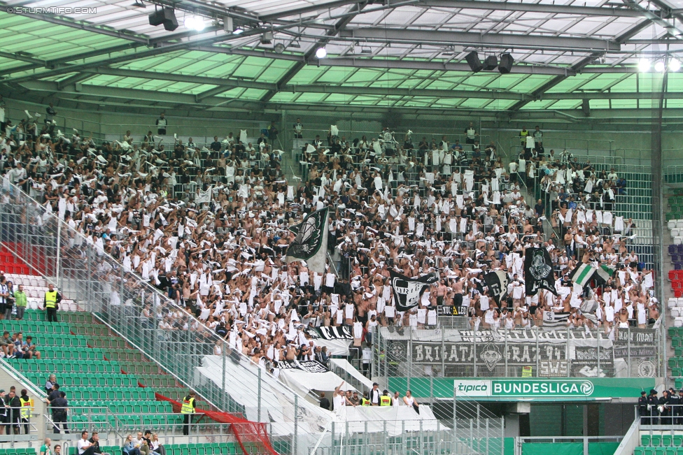 Rapid Wien - Sturm Graz
Oesterreichische Fussball Bundesliga, 5. Runde, SK Rapid Wien - SK Sturm Graz, Weststadion Wien, 19.08.2017. 

Foto zeigt Fans von Sturm
