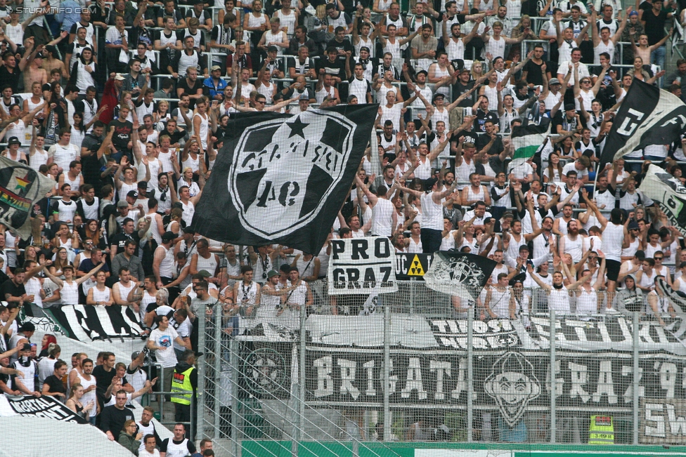 Rapid Wien - Sturm Graz
Oesterreichische Fussball Bundesliga, 5. Runde, SK Rapid Wien - SK Sturm Graz, Weststadion Wien, 19.08.2017. 

Foto zeigt Fans von Sturm
