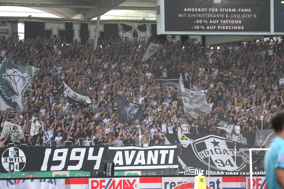 Sturm Graz - Salzburg
Oesterreichische Fussball Bundesliga, 6. Runde, SK Sturm Graz - FC RB Salzburg, Stadion Liebenau Graz, 27.08.2017. 

Foto zeigt Fans von Sturm
