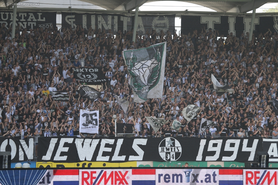 Sturm Graz - Salzburg
Oesterreichische Fussball Bundesliga, 6. Runde, SK Sturm Graz - FC RB Salzburg, Stadion Liebenau Graz, 27.08.2017. 

Foto zeigt Fans von Sturm
