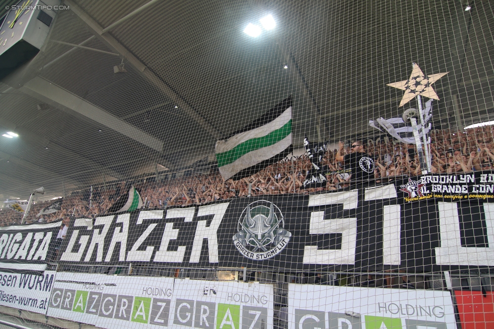 Sturm Graz - Salzburg
Oesterreichische Fussball Bundesliga, 6. Runde, SK Sturm Graz - FC RB Salzburg, Stadion Liebenau Graz, 27.08.2017. 

Foto zeigt Fans von Sturm
