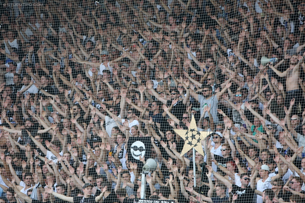 Sturm Graz - Salzburg
Oesterreichische Fussball Bundesliga, 6. Runde, SK Sturm Graz - FC RB Salzburg, Stadion Liebenau Graz, 27.08.2017. 

Foto zeigt Fans von Sturm
