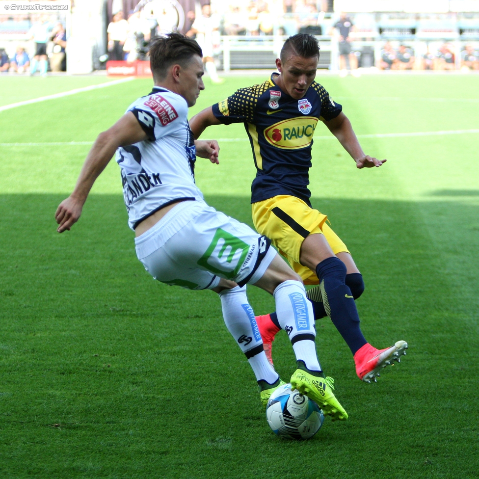 Sturm Graz - Salzburg
Oesterreichische Fussball Bundesliga, 6. Runde, SK Sturm Graz - FC RB Salzburg, Stadion Liebenau Graz, 27.08.2017. 

Foto zeigt Stefan Hierlaender (Sturm)
