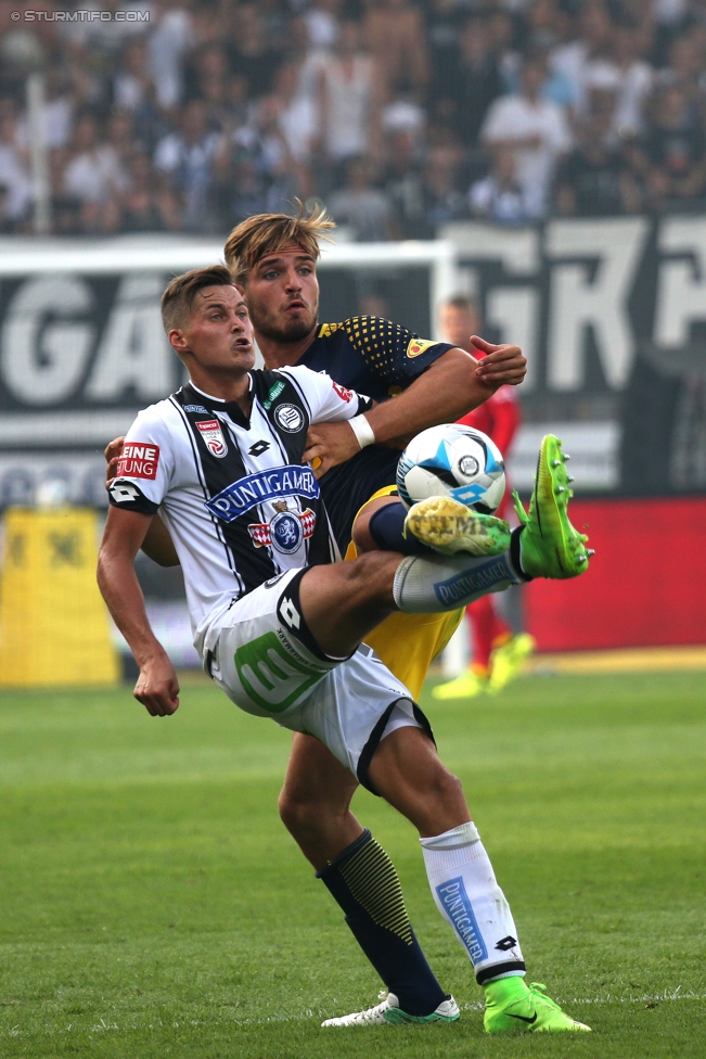 Sturm Graz - Salzburg
Oesterreichische Fussball Bundesliga, 6. Runde, SK Sturm Graz - FC RB Salzburg, Stadion Liebenau Graz, 27.08.2017. 

Foto zeigt Thorsten Roecher (Sturm)
