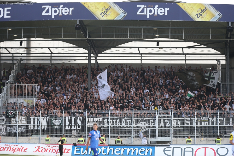 LASK - Sturm Graz
Oesterreichische Fussball Bundesliga, 7. Runde, Linzer ASK - SK Sturm Graz, Waldstadion Pasching, 09.09.2017. 

Foto zeigt Fans von Sturm
