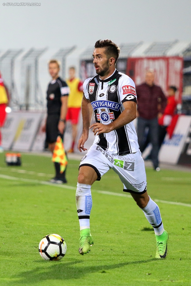 Admira Wacker - Sturm Graz
Oesterreichische Fussball Bundesliga, 8. Runde, FC Admira Wacker Moedling - SK Sturm Graz, Stadion Suedstadt Maria Enzersdorf, 16.09.2017. 

Foto zeigt Marvin Potzmann (Sturm)
