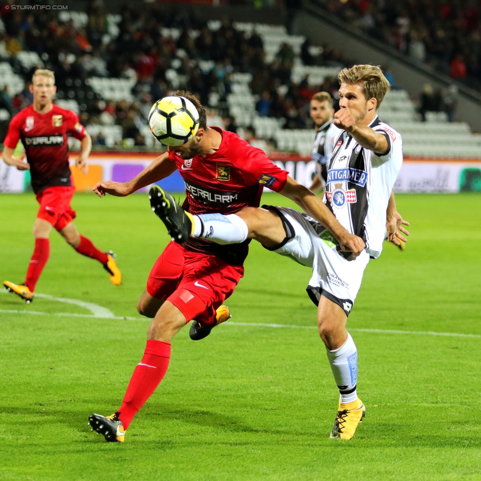 Admira Wacker - Sturm Graz
Oesterreichische Fussball Bundesliga, 8. Runde, FC Admira Wacker Moedling - SK Sturm Graz, Stadion Suedstadt Maria Enzersdorf, 16.09.2017. 

Foto zeigt Philipp Zulechner (Sturm)
