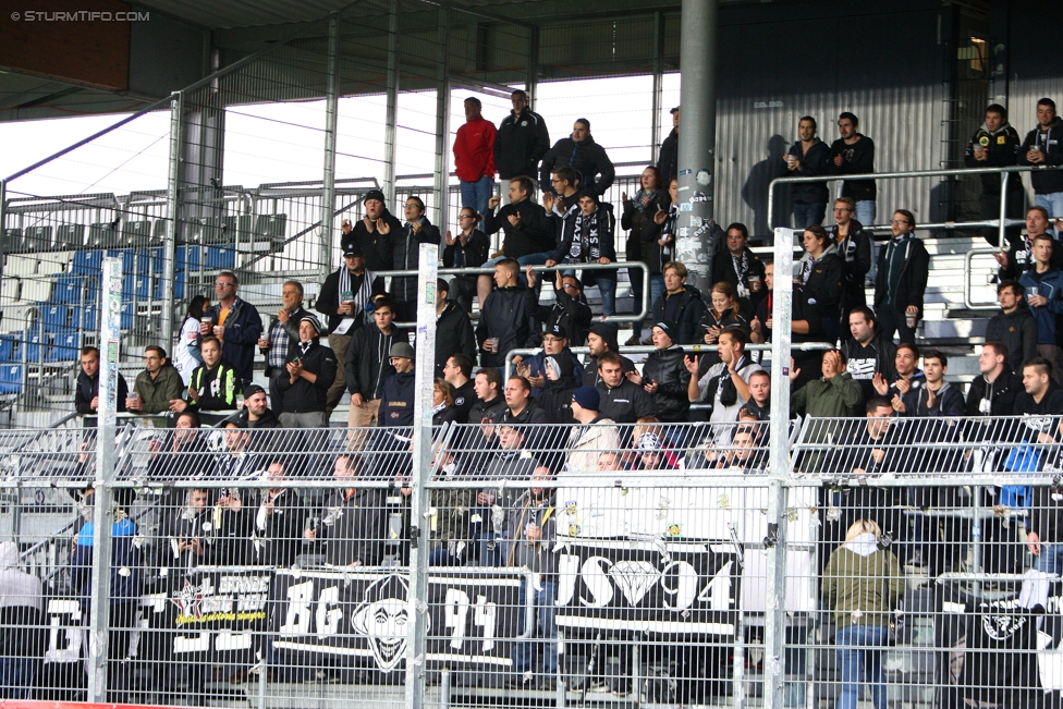 Anif - Sturm Graz
OEFB Cup, 2. Runde, USK Anif - SK Sturm Graz, Untersbergarena Groedig, 20.09.2017. 

Foto zeigt Fans von Sturm
