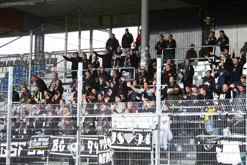 Anif - Sturm Graz
OEFB Cup, 2. Runde, USK Anif - SK Sturm Graz, Untersbergarena Groedig, 20.09.2017. 

Foto zeigt Fans von Sturm
