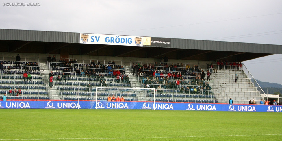 Anif - Sturm Graz
OEFB Cup, 2. Runde, USK Anif - SK Sturm Graz, Untersbergarena Groedig, 20.09.2017. 

Foto zeigt Fans von Anif
