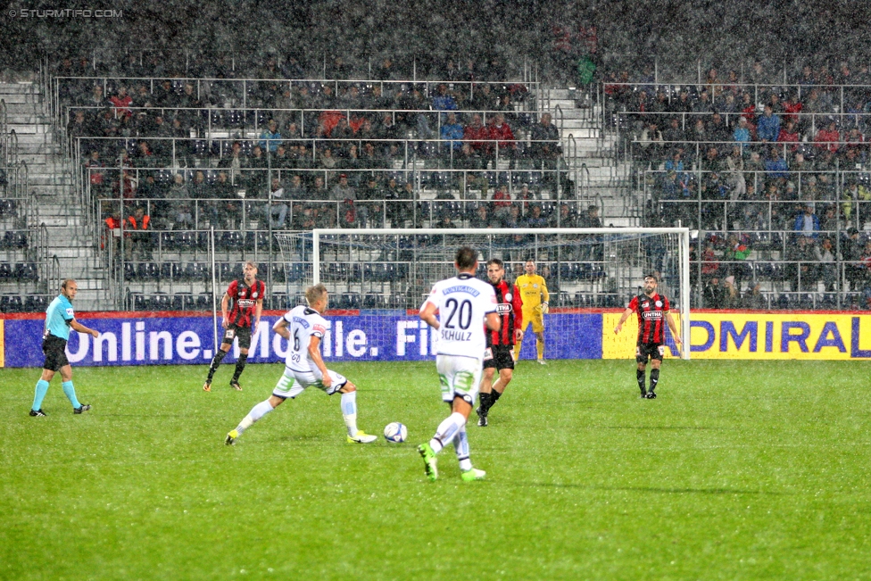 Anif - Sturm Graz
OEFB Cup, 2. Runde, USK Anif - SK Sturm Graz, Untersbergarena Groedig, 20.09.2017. 

Foto zeigt James Jeggo (Sturm) und Christian Schulz (Sturm)
