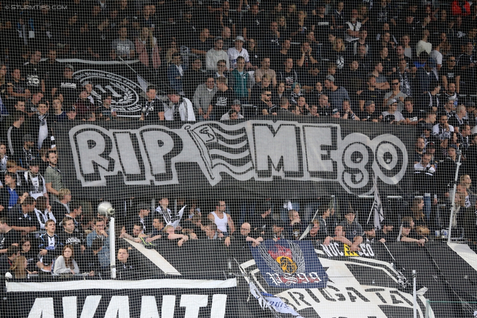 Sturm Graz - Altach
Oesterreichische Fussball Bundesliga, 9. Runde, SK Sturm Graz - SCR Altach, Stadion Liebenau Graz, 23.09.2017. 

Foto zeigt Fans von Sturm mit einem Spruchband
