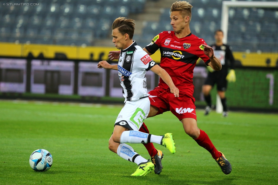 Sturm Graz - Altach
Oesterreichische Fussball Bundesliga, 9. Runde, SK Sturm Graz - SCR Altach, Stadion Liebenau Graz, 23.09.2017. 

Foto zeigt Thorsten Roecher (Sturm)
