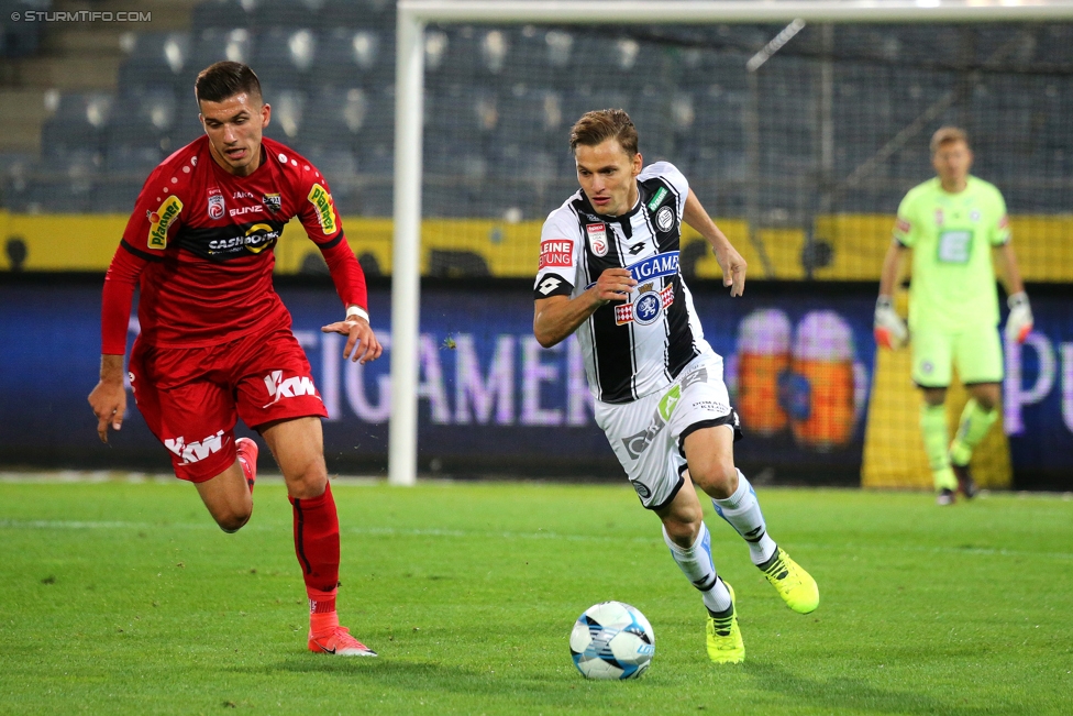 Sturm Graz - Altach
Oesterreichische Fussball Bundesliga, 9. Runde, SK Sturm Graz - SCR Altach, Stadion Liebenau Graz, 23.09.2017. 

Foto zeigt Thorsten Roecher (Sturm)
