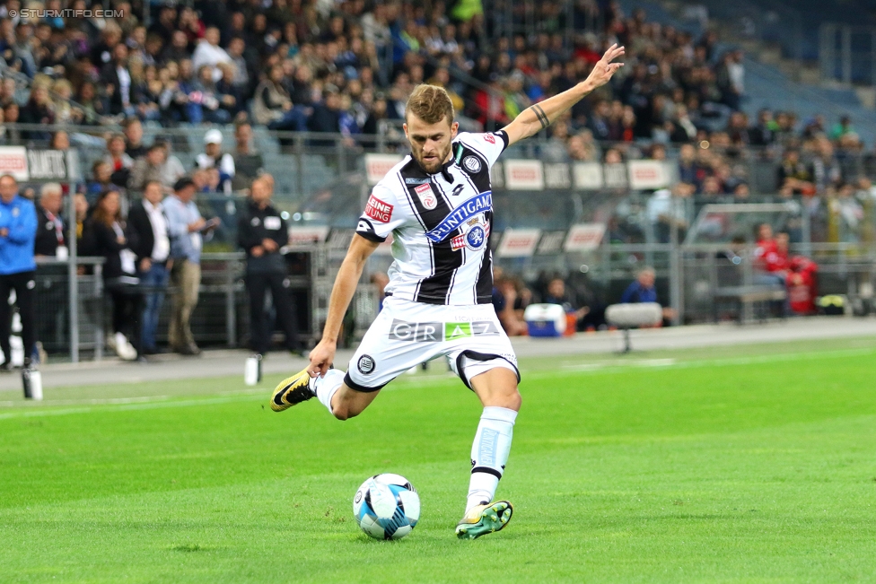 Sturm Graz - Altach
Oesterreichische Fussball Bundesliga, 9. Runde, SK Sturm Graz - SCR Altach, Stadion Liebenau Graz, 23.09.2017. 

Foto zeigt Philipp Huspek (Sturm)
