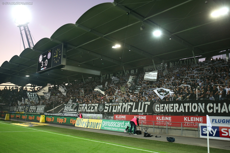 Sturm Graz - Austria Wien
Oesterreichische Fussball Bundesliga, 11. Runde, SK Sturm Graz - FK Austria Wien, Stadion Liebenau Graz, 15.10.2017. 

Foto zeigt Fans von Sturm
