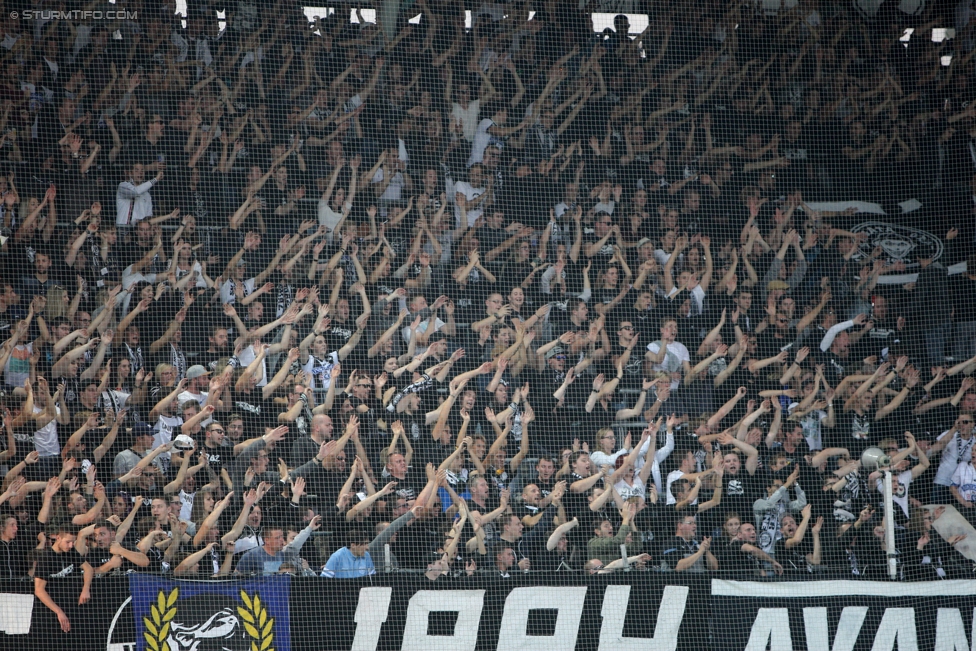 Sturm Graz - Austria Wien
Oesterreichische Fussball Bundesliga, 11. Runde, SK Sturm Graz - FK Austria Wien, Stadion Liebenau Graz, 15.10.2017. 

Foto zeigt Fans von Sturm
