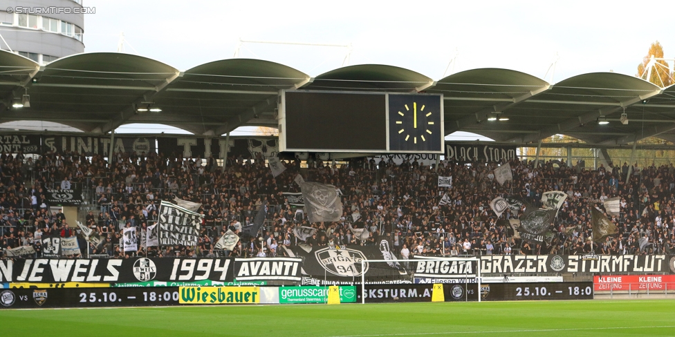 Sturm Graz - Mattersburg
Oesterreichische Fussball Bundesliga, 12. Runde, SK Sturm Graz - SV Mattersburg, Stadion Liebenau Graz, 21.10.2017. 

Foto zeigt Fans von Sturm
