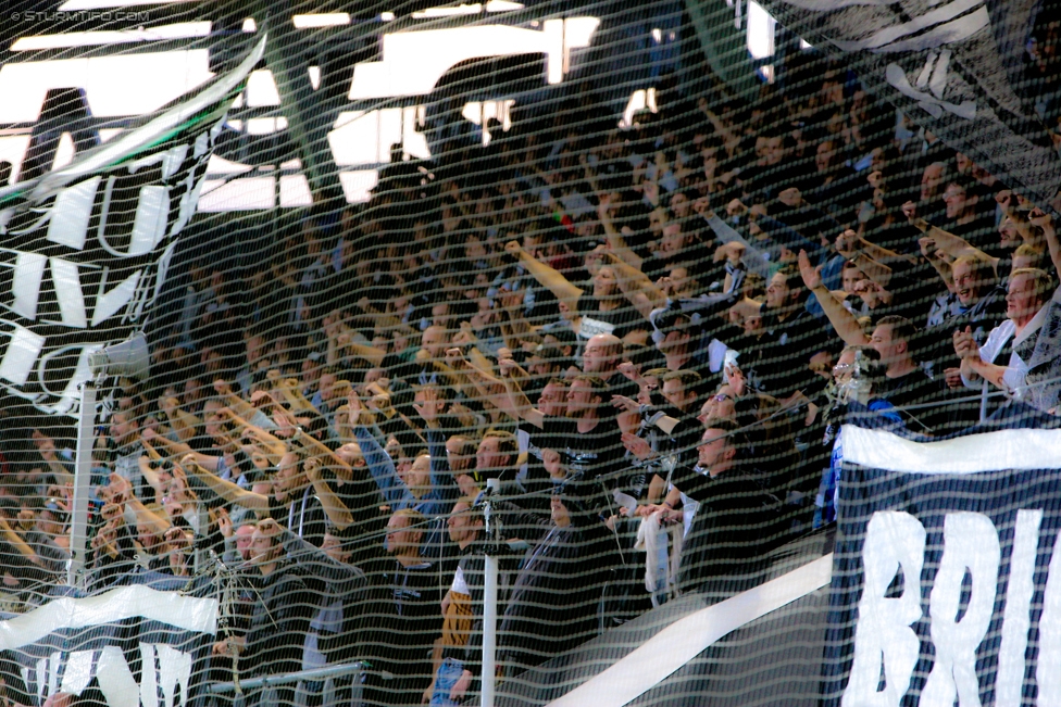 Sturm Graz - Mattersburg
Oesterreichische Fussball Bundesliga, 12. Runde, SK Sturm Graz - SV Mattersburg, Stadion Liebenau Graz, 21.10.2017. 

Foto zeigt Fans von Sturm
