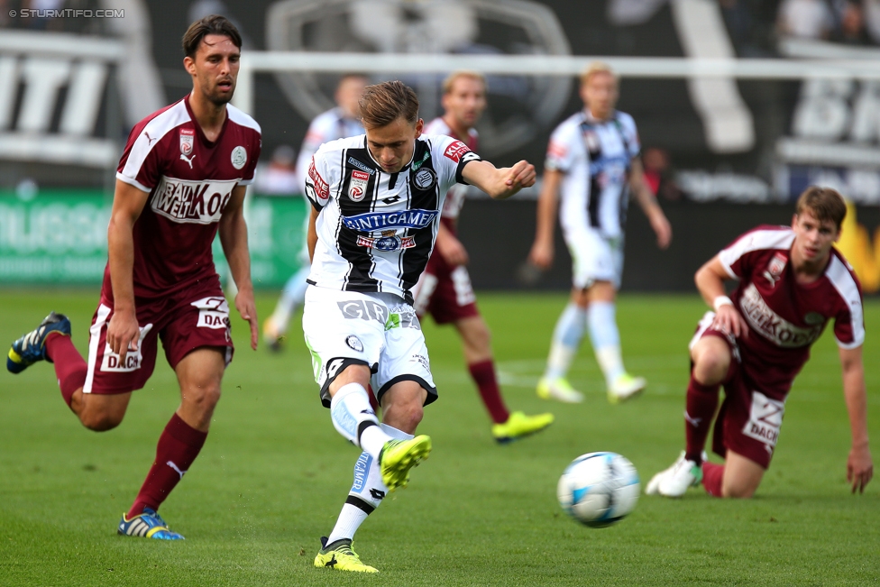 Sturm Graz - Mattersburg
Oesterreichische Fussball Bundesliga, 12. Runde, SK Sturm Graz - SV Mattersburg, Stadion Liebenau Graz, 21.10.2017. 

Foto zeigt Stefan Hierlaender (Sturm)
