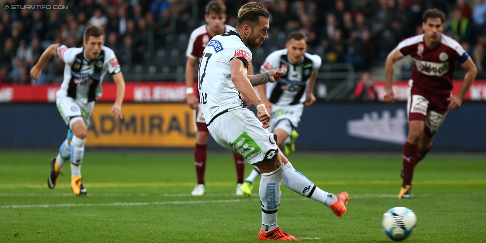 Sturm Graz - Mattersburg
Oesterreichische Fussball Bundesliga, 12. Runde, SK Sturm Graz - SV Mattersburg, Stadion Liebenau Graz, 21.10.2017. 

Foto zeigt Peter Zulj (Sturm)
