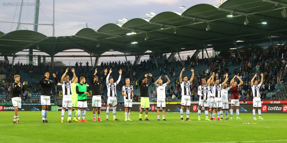 Sturm Graz - Mattersburg
Oesterreichische Fussball Bundesliga, 12. Runde, SK Sturm Graz - SV Mattersburg, Stadion Liebenau Graz, 21.10.2017. 

Foto zeigt die Mannschaft von Sturm
Schlüsselwörter: jubel