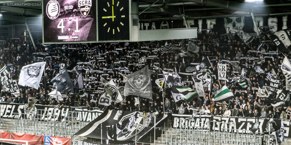 Sturm Graz - Altach
OEFB Cup, 3. Runde, SK Sturm Graz - SCR Altach, Stadion Liebenau Graz, 25.10.2017. 

Foto zeigt Fans von Sturm
