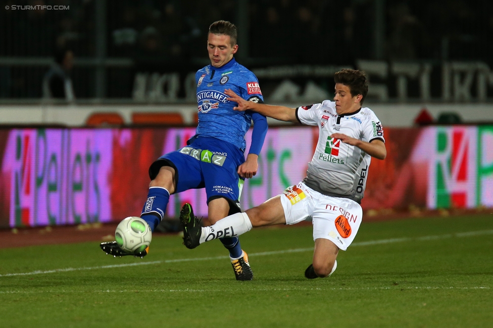 Wolfsberg - Sturm Graz
Oesterreichische Fussball Bundesliga, 13. Runde, Wolfsberger AC - SK Sturm Graz, Lavanttal Arena Wolfsberg, 29.10.2017. 

Foto zeigt Dario Maresic (Sturm)
