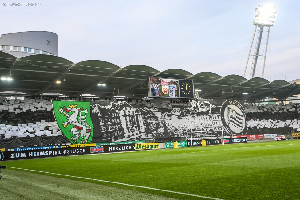 Sturm Graz - Rapid Wien
Oesterreichische Fussball Bundesliga, 14. Runde, SK Sturm Graz - SK Rapid Wien, Stadion Liebenau Graz, 04.11.2017. 

Foto zeigt Fans von Sturm mit einer Choreografie
