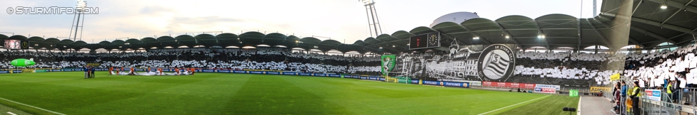 Sturm Graz - Rapid Wien
Oesterreichische Fussball Bundesliga, 14. Runde, SK Sturm Graz - SK Rapid Wien, Stadion Liebenau Graz, 04.11.2017. 

Foto zeigt Fans von Sturm mit einer Choreografie
