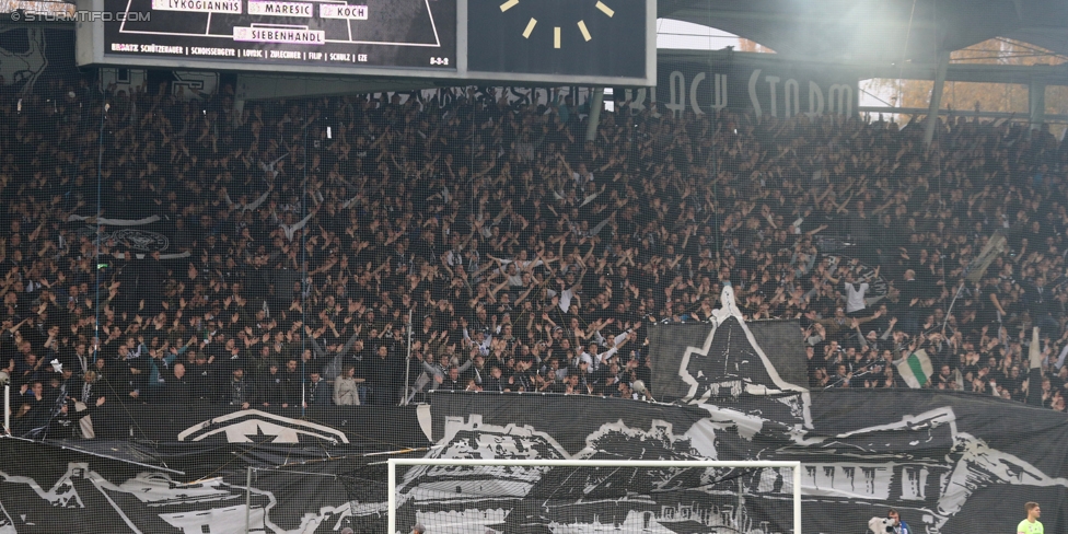 Sturm Graz - Rapid Wien
Oesterreichische Fussball Bundesliga, 14. Runde, SK Sturm Graz - SK Rapid Wien, Stadion Liebenau Graz, 04.11.2017. 

Foto zeigt Fans von Sturm
