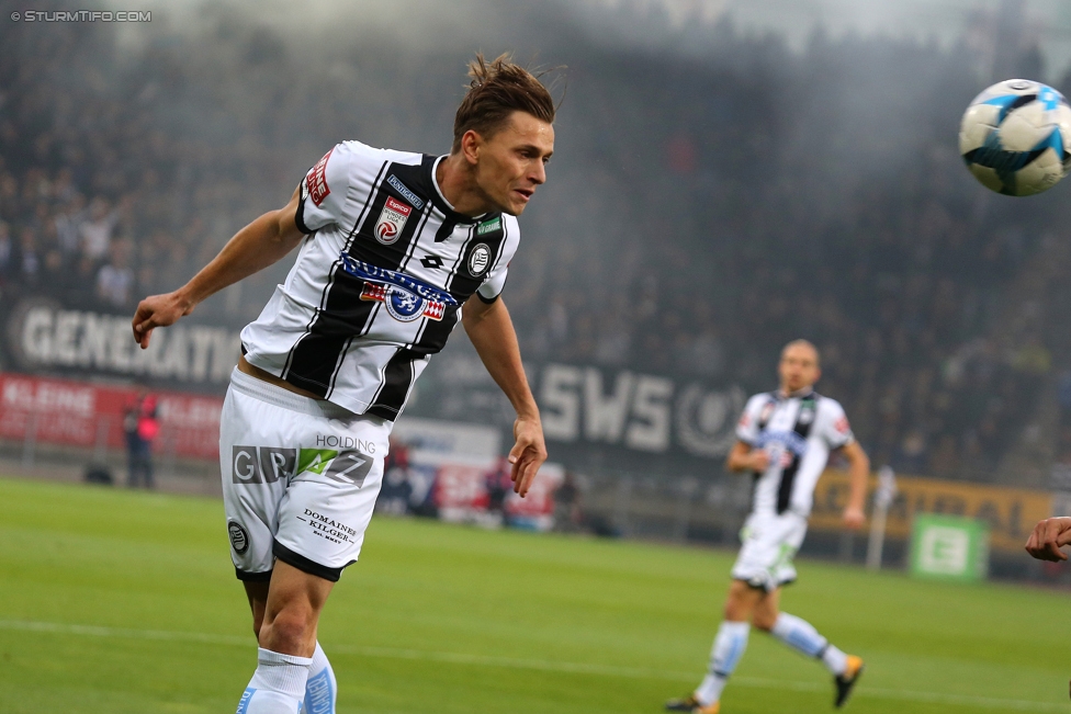 Sturm Graz - Rapid Wien
Oesterreichische Fussball Bundesliga, 14. Runde, SK Sturm Graz - SK Rapid Wien, Stadion Liebenau Graz, 04.11.2017. 

Foto zeigt Stefan Hierlaender (Sturm)
Schlüsselwörter: kopfball