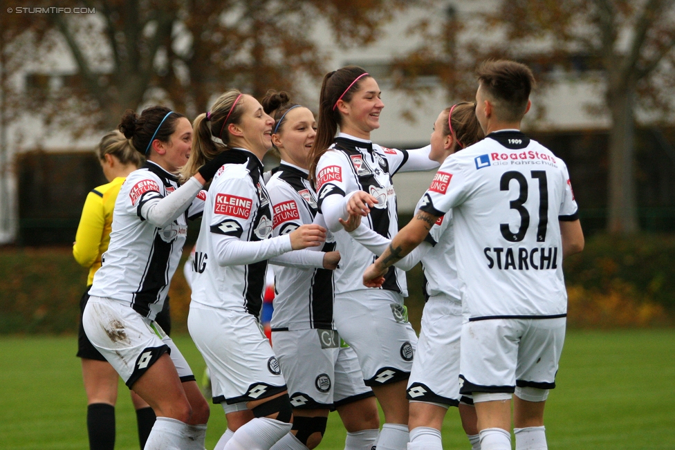 Sturm Damen - Vorderland
OEFB Frauen Bundesliga, 9. Runde,  SK Sturm Graz Damen - FFC Vorderland, Verbandsplatz Graz, 12.11.2017. 

Foto zeigt Emily Cancienne (Sturm Damen), Nicole Gatternig (Sturm Damen), Isabella Posch (Sturm Damen), Anna Malle (Sturm Damen), Julia Kofler (Sturm Damen) und Jessica Starchl (Sturm Damen)
