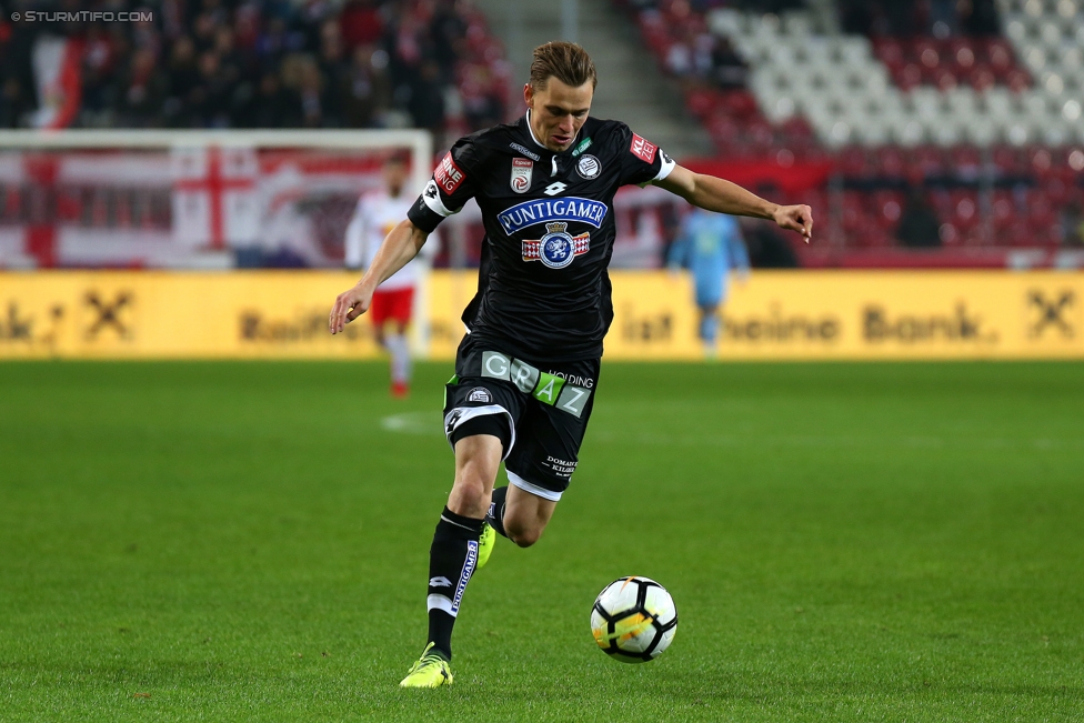 Salzburg - Sturm Graz
Oesterreichische Fussball Bundesliga, 15. Runde, RB Salzburg - SK Sturm Graz, Stadion Wals-Siezenheim, 19.11.2017. 

Foto zeigt Stefan Hierlaender (Sturm)
