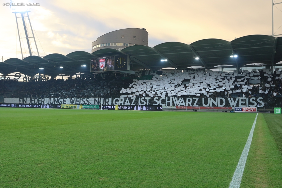 Sturm Graz - LASK
Oesterreichische Fussball Bundesliga, 16. Runde, SK Sturm Graz - LASK, Stadion Liebenau Graz, 25.11.2017. 

Foto zeigt Fans von Sturm mit einer Choreografie
