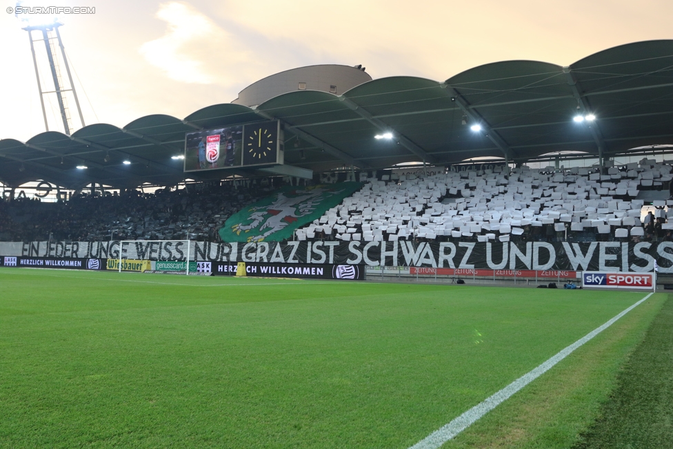 Sturm Graz - LASK
Oesterreichische Fussball Bundesliga, 16. Runde, SK Sturm Graz - LASK, Stadion Liebenau Graz, 25.11.2017. 

Foto zeigt Fans von Sturm mit einer Choreografie
