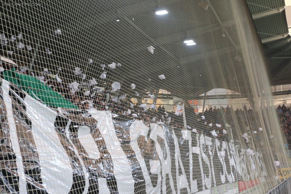 Sturm Graz - LASK
Oesterreichische Fussball Bundesliga, 16. Runde, SK Sturm Graz - LASK, Stadion Liebenau Graz, 25.11.2017. 

Foto zeigt Fans von Sturm mit einer Choreografie
