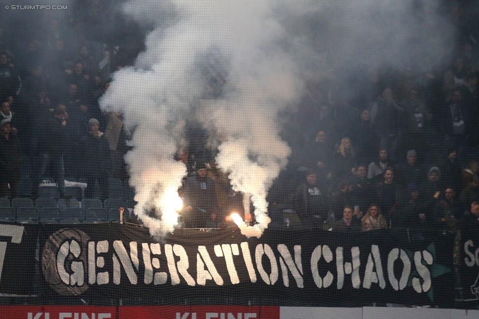 Sturm Graz - LASK
Oesterreichische Fussball Bundesliga, 16. Runde, SK Sturm Graz - LASK, Stadion Liebenau Graz, 25.11.2017. 

Foto zeigt Fans von Sturm
Schlüsselwörter: pyrotechnik