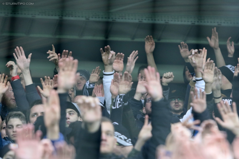 Sturm Graz - LASK
Oesterreichische Fussball Bundesliga, 16. Runde, SK Sturm Graz - LASK, Stadion Liebenau Graz, 25.11.2017. 

Foto zeigt Fans von Sturm
