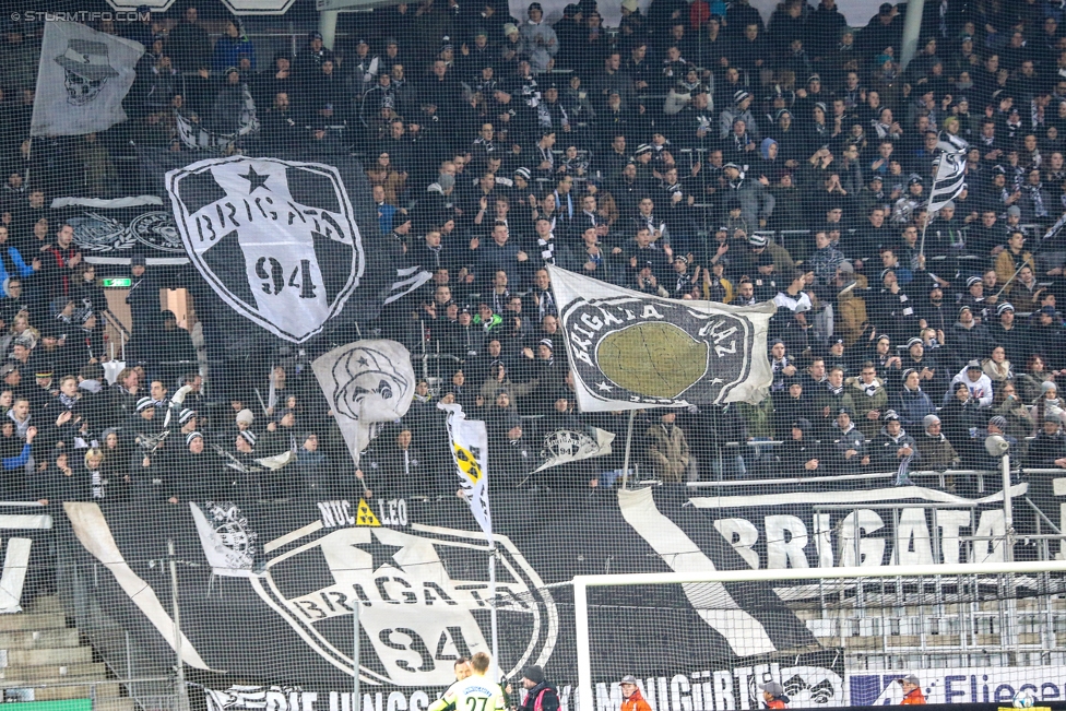 Sturm Graz - Admira Wacker
Oesterreichische Fussball Bundesliga, 17. Runde, SK Sturm Graz - FC Admira Wacker Moedling, Stadion Liebenau Graz, 28.11.2017. 

Foto zeigt Fans von Sturm
