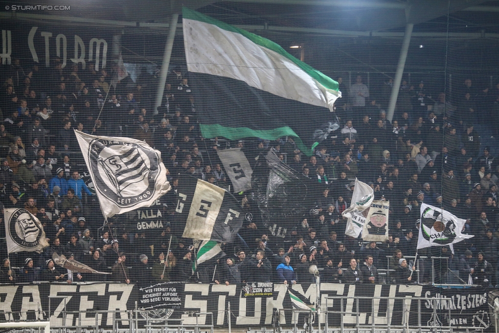 Sturm Graz - Admira Wacker
Oesterreichische Fussball Bundesliga, 17. Runde, SK Sturm Graz - FC Admira Wacker Moedling, Stadion Liebenau Graz, 28.11.2017. 

Foto zeigt Fans von Sturm
