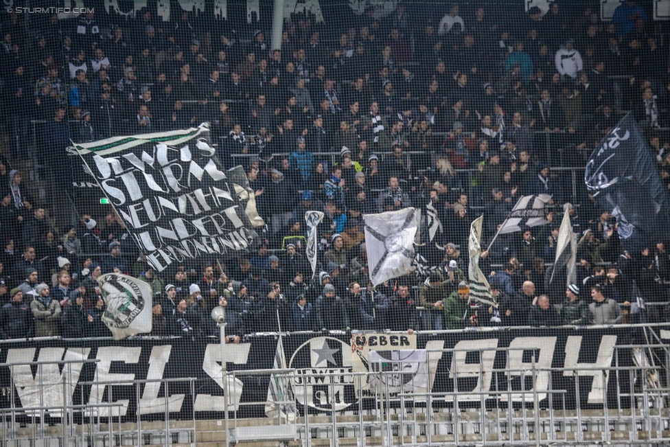 Sturm Graz - Admira Wacker
Oesterreichische Fussball Bundesliga, 17. Runde, SK Sturm Graz - FC Admira Wacker Moedling, Stadion Liebenau Graz, 28.11.2017. 

Foto zeigt Fans von Sturm
