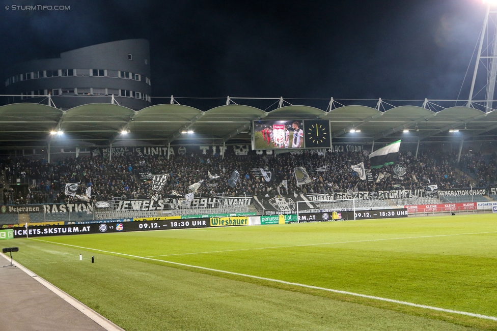 Sturm Graz - Admira Wacker
Oesterreichische Fussball Bundesliga, 17. Runde, SK Sturm Graz - FC Admira Wacker Moedling, Stadion Liebenau Graz, 28.11.2017. 

Foto zeigt Fans von Sturm
