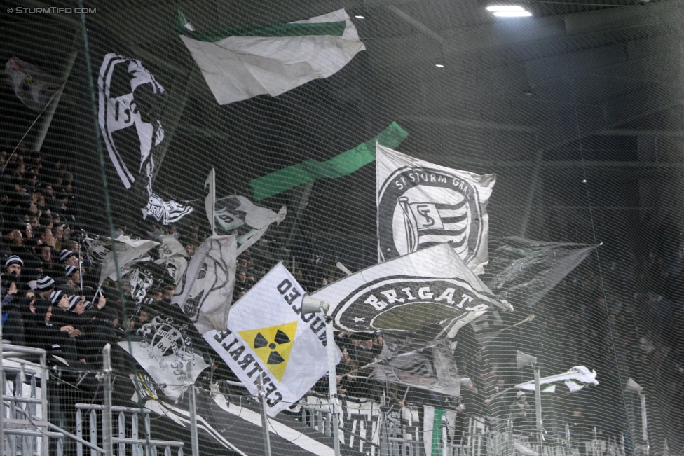 Sturm Graz - Admira Wacker
Oesterreichische Fussball Bundesliga, 17. Runde, SK Sturm Graz - FC Admira Wacker Moedling, Stadion Liebenau Graz, 28.11.2017. 

Foto zeigt Fans von Sturm
