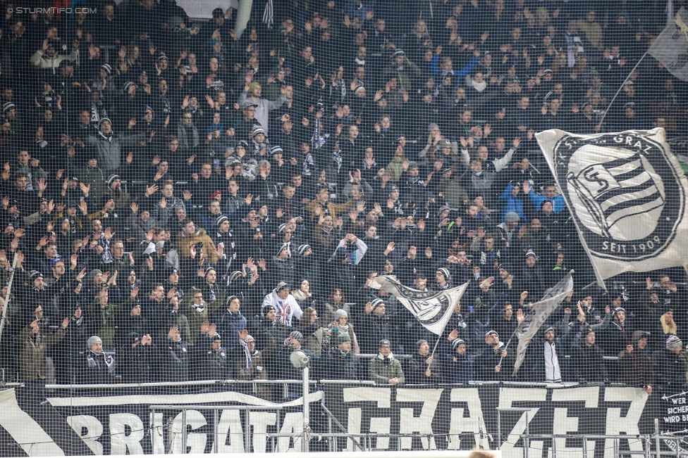 Sturm Graz - Admira Wacker
Oesterreichische Fussball Bundesliga, 17. Runde, SK Sturm Graz - FC Admira Wacker Moedling, Stadion Liebenau Graz, 28.11.2017. 

Foto zeigt Fans von Sturm
